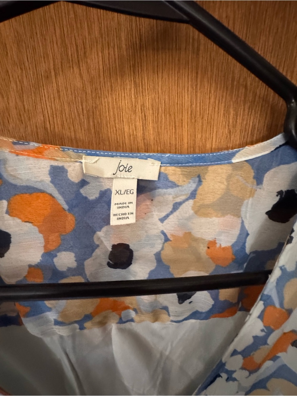 Joie Floral Tiered Maxi Dress in Blue, Orange, Cream and Black - Picture 2 of 2